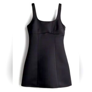 Divided Black Flare Dress